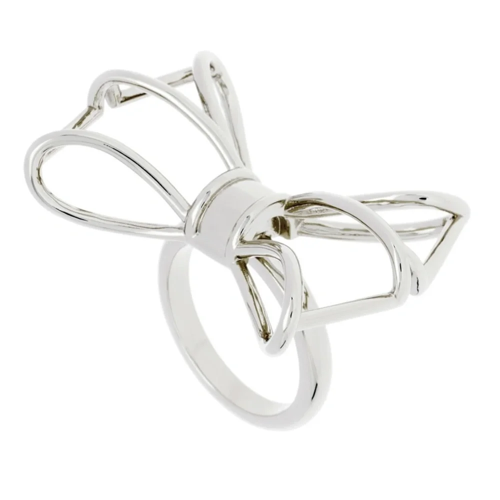 Ted Baker London Gizele SILVER Geometric Bow Ring